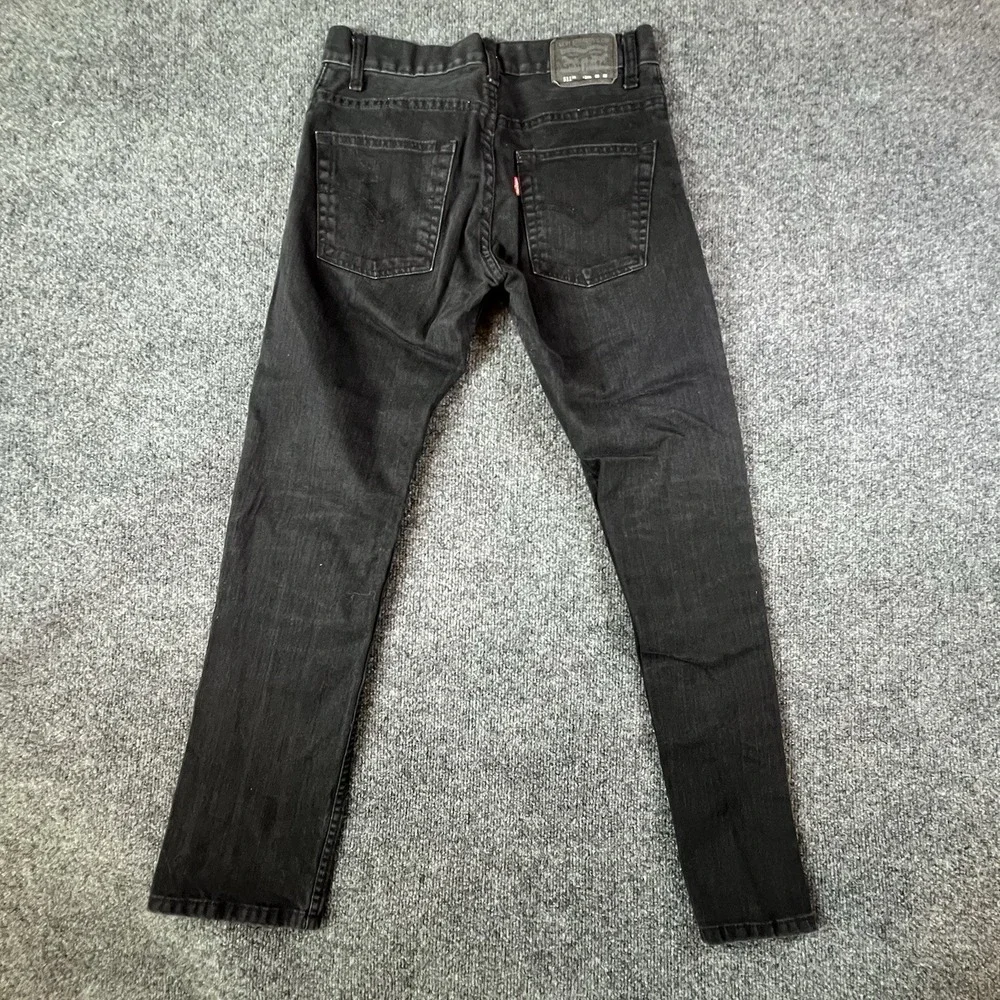 Levi's 511 Slim Fit Stretch Jeans Men's W28 L28 Black Denim Mid Rise Skinny Tape